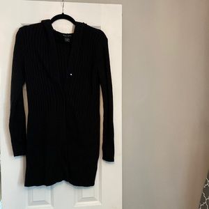 New York and Company Black long button up sweater